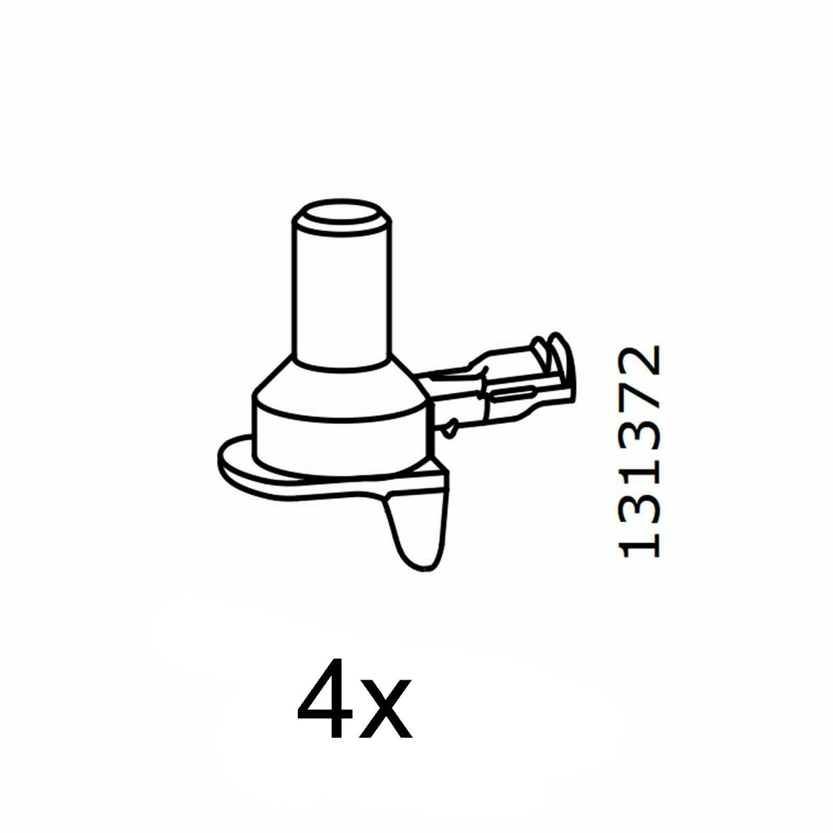 IKEA BILLY Bookcase Shelf Support Pin Part 131372 (4 Pack) Replaceme