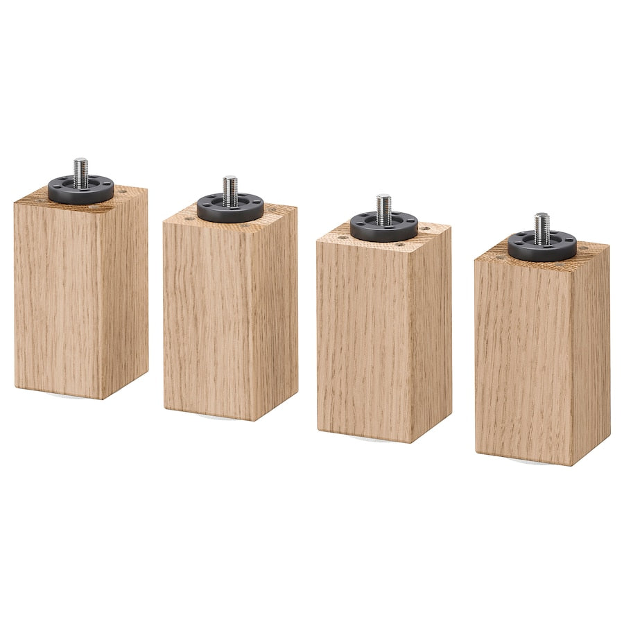 IKEA BURFJORD Leg Oak (4 Pack) 3-7/8'' for Sofa Couch Bed 402.996.87 –  Discouch, image size:900x900