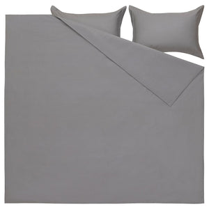 IKEA GRAPALPMAL King Duvet Cover Set With Pillowcases Gray 005.498.53 Cotton