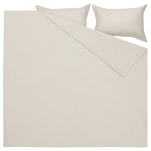 IKEA GRAPALPMAL King Duvet Cover Set With Pillowcases Beige 205.498.52 Cotton