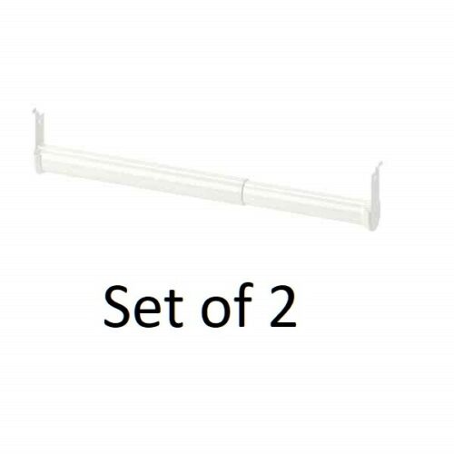 IKEA BOAXEL Adjustable Clothes Rail (Set of 2) 7 7/8" - 11 3/4" white