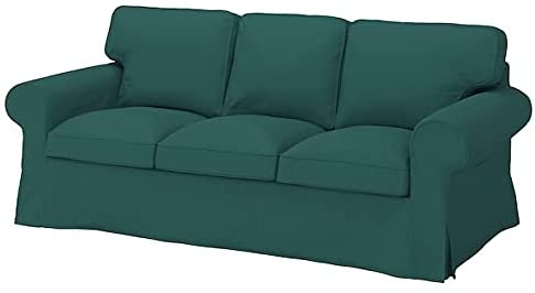IKEA UPPLAND Cover for 3 Seat Sofa Totebo Dark Turquoise Green Couch Slipcover 004.727.78