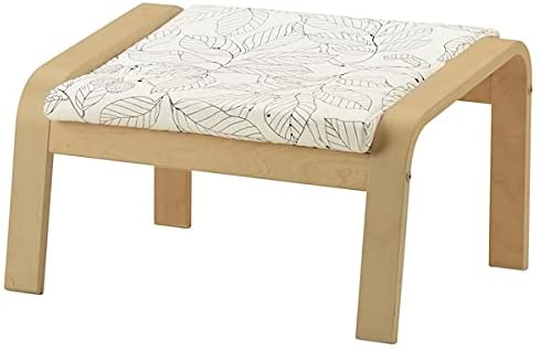 IKEA POANG Cushion for Footstool Ottoman Vislanda Black White 104.661.59