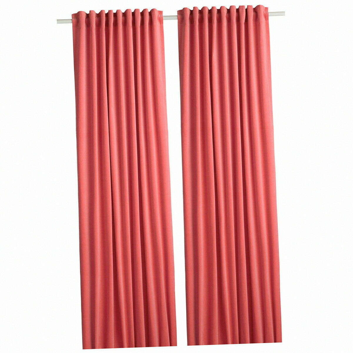 IKEA SANELA Curtains 55x118" 2 Panels (1 Pair) Light Brown Red Room Darkening 304.444.87