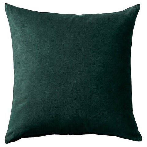 IKEA SANELA Velvet Cover for Cushion - Pillowcases Dark Green Cotton 20x20" 603.701.64