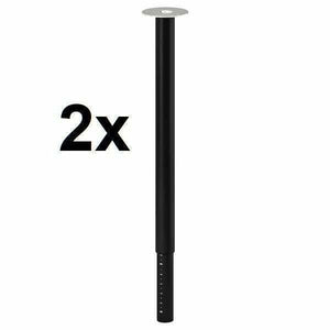 IKEA OLOV Adjustable Leg (Set of 2) Black Steel