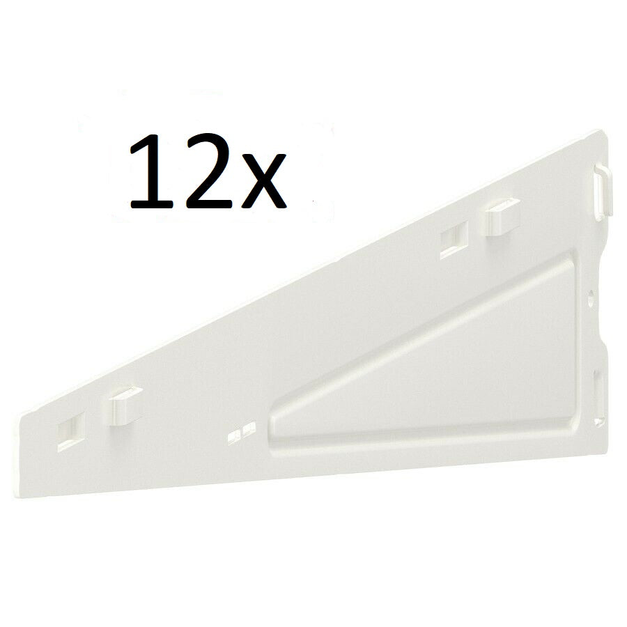 IKEA Set of 12 Boaxel Bracket 604.487.33 White 15 3/4 "