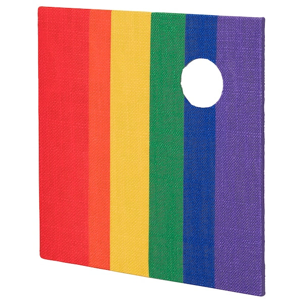 IKEA ENEBY Cover Front for Bluetooth Speaker 8x8" Multicolor LGBT Support Rainbow 505.132.34