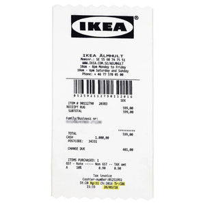 IKEA x Off-White MARKERAD Receipt Rug 004.347.53