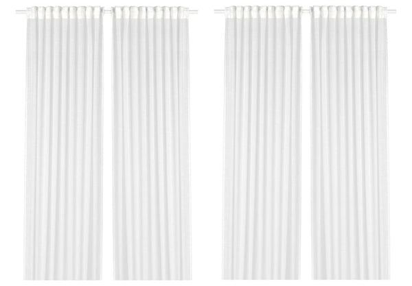 Set of 2 IKEA GJERTRUD White Sheer Curtains 57x98" 703.867.15