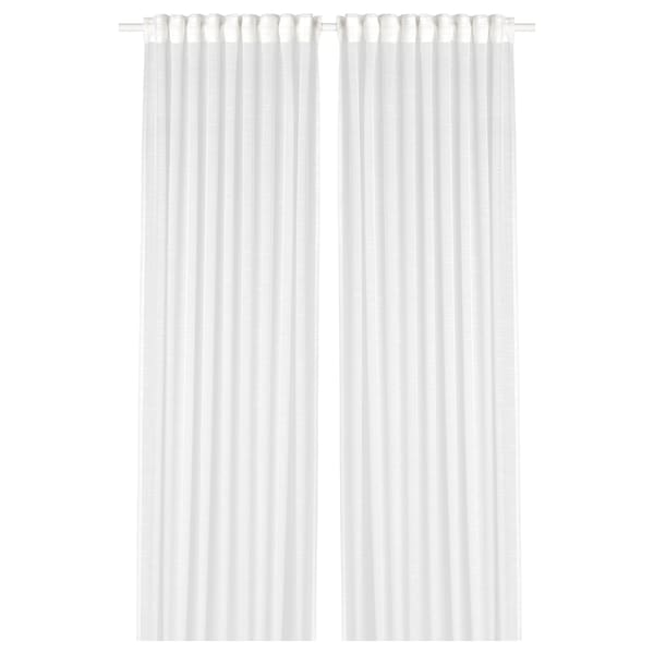 Set of 2 IKEA GJERTRUD White Sheer Curtains 57x98" 703.867.15