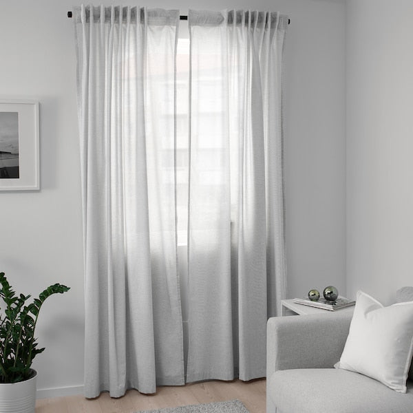 IKEA HANNALILL Curtains 57x98" Gray 2 Panels (1 Pair) Light Filtering