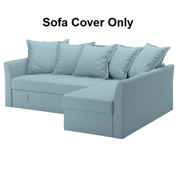 IKEA HOLMSUND Sleeper Sectional 3-Seat COVER Couch Slipcover Orrsta Light Blue