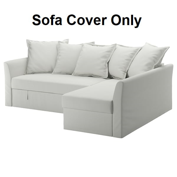 IKEA HOLMSUND Sleeper Sectional 3-Seat COVER Orrsta White Gray Couch Slipcover