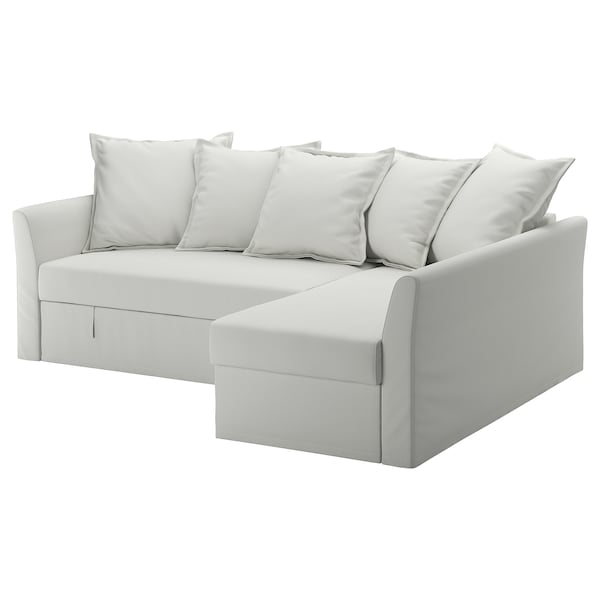 IKEA HOLMSUND Sleeper Sectional 3-Seat COVER Orrsta White Gray Couch Slipcover