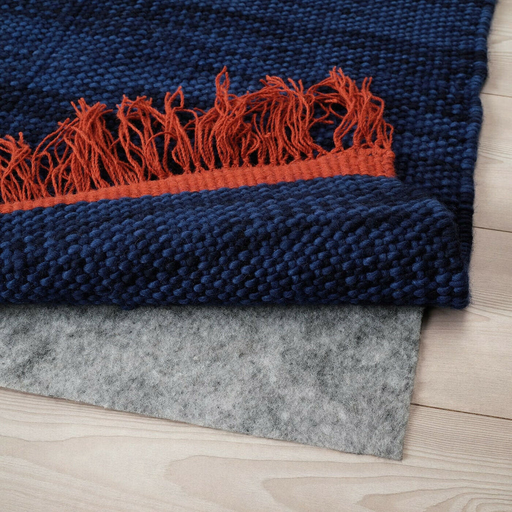 IKEA VARMER Flatwoven Wool Blue Rug 104.409.80 Discouch IKEA VARMER Flatwoven Wool Blue Rug 104.409.80 Discouch