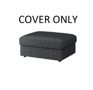 IKEA FINNALA Cover For Ottoman With Storage Tallmyra Black Gray 204.548.77