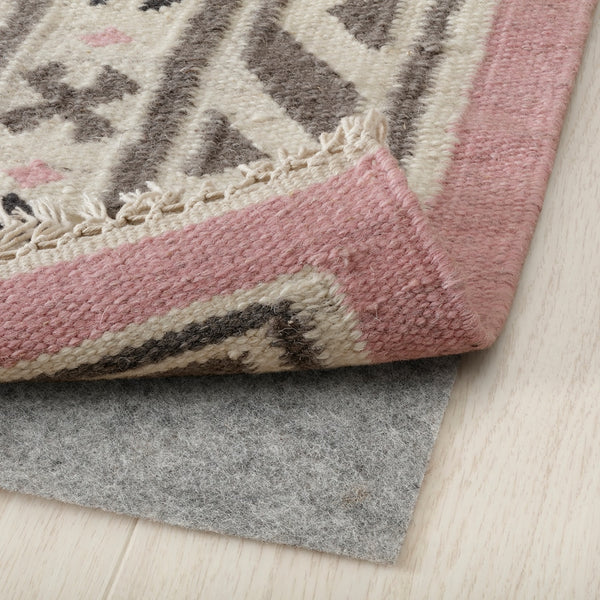 IKEA JORDLOSE Rug Handmade 63 x 91'' Flatwoven Pink Wool Carpet 305.047.68