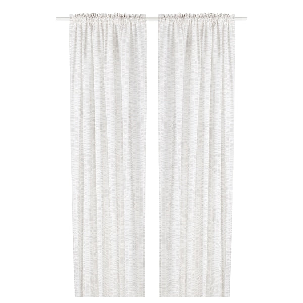 IKEA KLOVERALM Curtains 57x98" 1 Pair White Beige Light Filtering 2 Panels 304.907.28