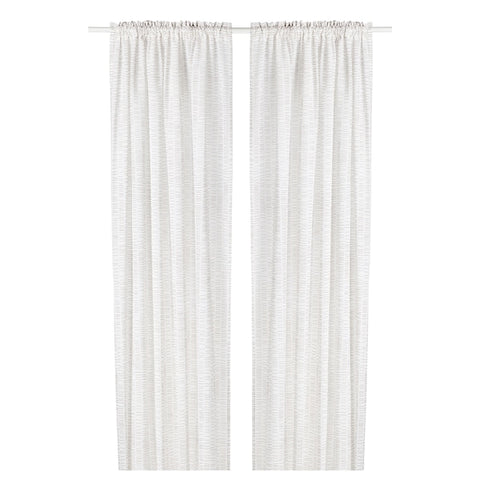 IKEA KLOVERALM Curtains 57x98" 1 Pair White Beige Light Filtering 2 Panels 304.907.28