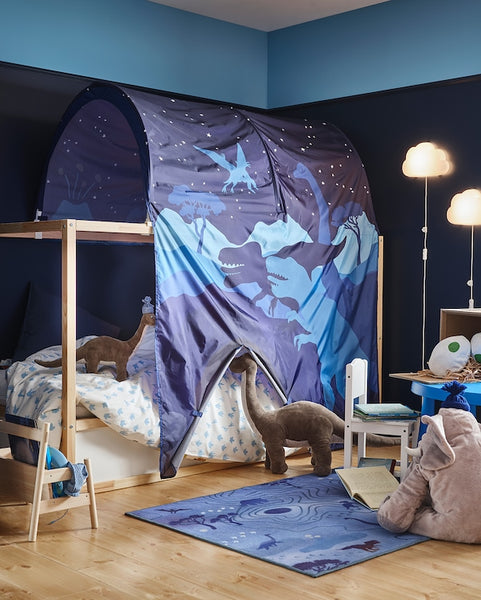 IKEA KURA Dinosaur Bed Tent - Blue Kid Tents Sleeping Cottage Canopy Net 104.642.16