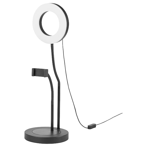 IKEA LANESPELARE Ring Lamp Phone Holder Live Streaming Gaming Desk 305.143.57