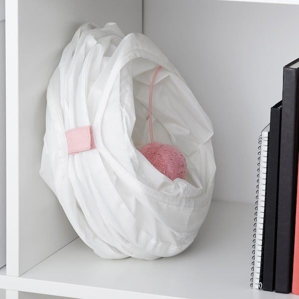 IKEA LURVIG Cat Tunnel White Pink Kitten Tube Hide Play Toy 004.648.77