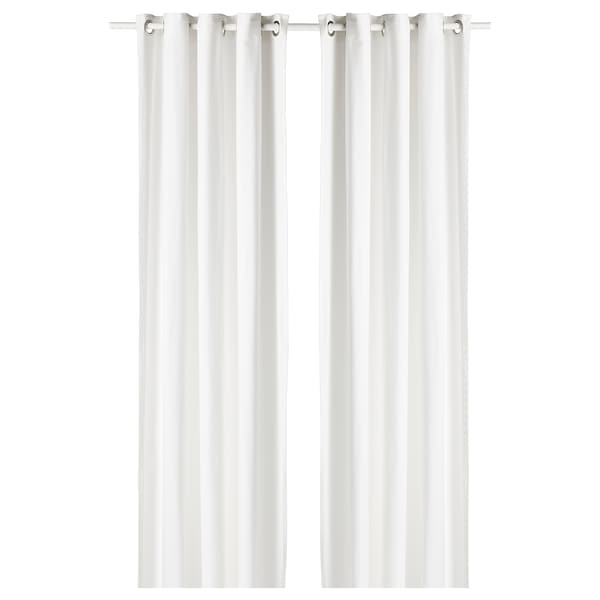IKEA MOALINA 1 Pair Curtains 2 Panels White 57x98 " Light Filtering Privacy 404.910.44