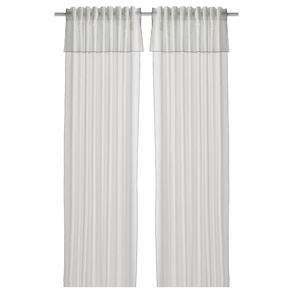 IKEA MOALISA Curtain 57X98 " 2 Panels White Drapes Privacy Light Filtering