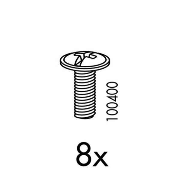 IKEA Screws Part # 100400 (8 Pack) Replacement Furniture Hardware Fitting