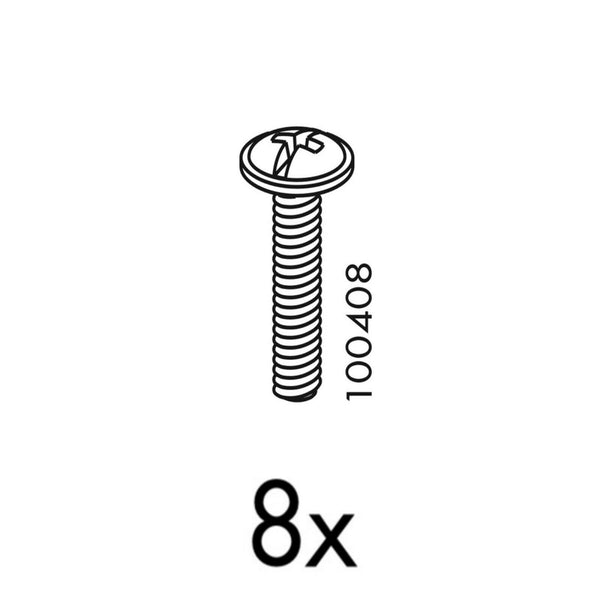 IKEA Screws (8 Pack) Part # 100408 Replacement Furniture Hardware Fittings Parts