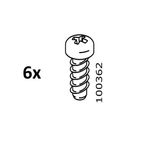 IKEA Screws (6 Pack) Part # 100362 Replacement Hardware Fittings