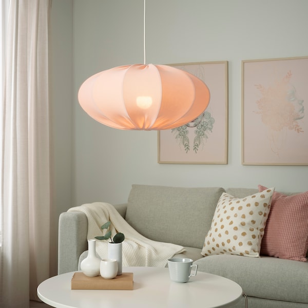 IKEA REGNSKUR Pendant Lamp Shade (Shade ONLY) Oval Pink 20" 504.826.33