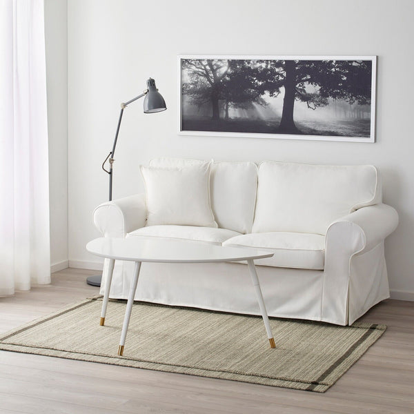 IKEA HOJET Rug Wool Flatwoven Handmade Beige 77x52" Area Carpet 203.820.41