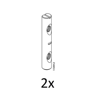 IKEA Part # 110912 (2 pack) Cross Dowel Barrel Nut Dual End Sleeves Hardware
