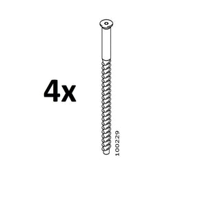 IKEA Screws (4 Pack) Part # 100229 Replacement Hardware Fittings