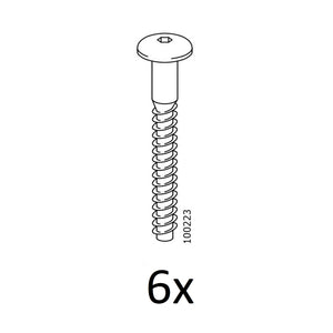 IKEA Screws (6 Pack) Part # 100223 Replacement Hardware Fittings