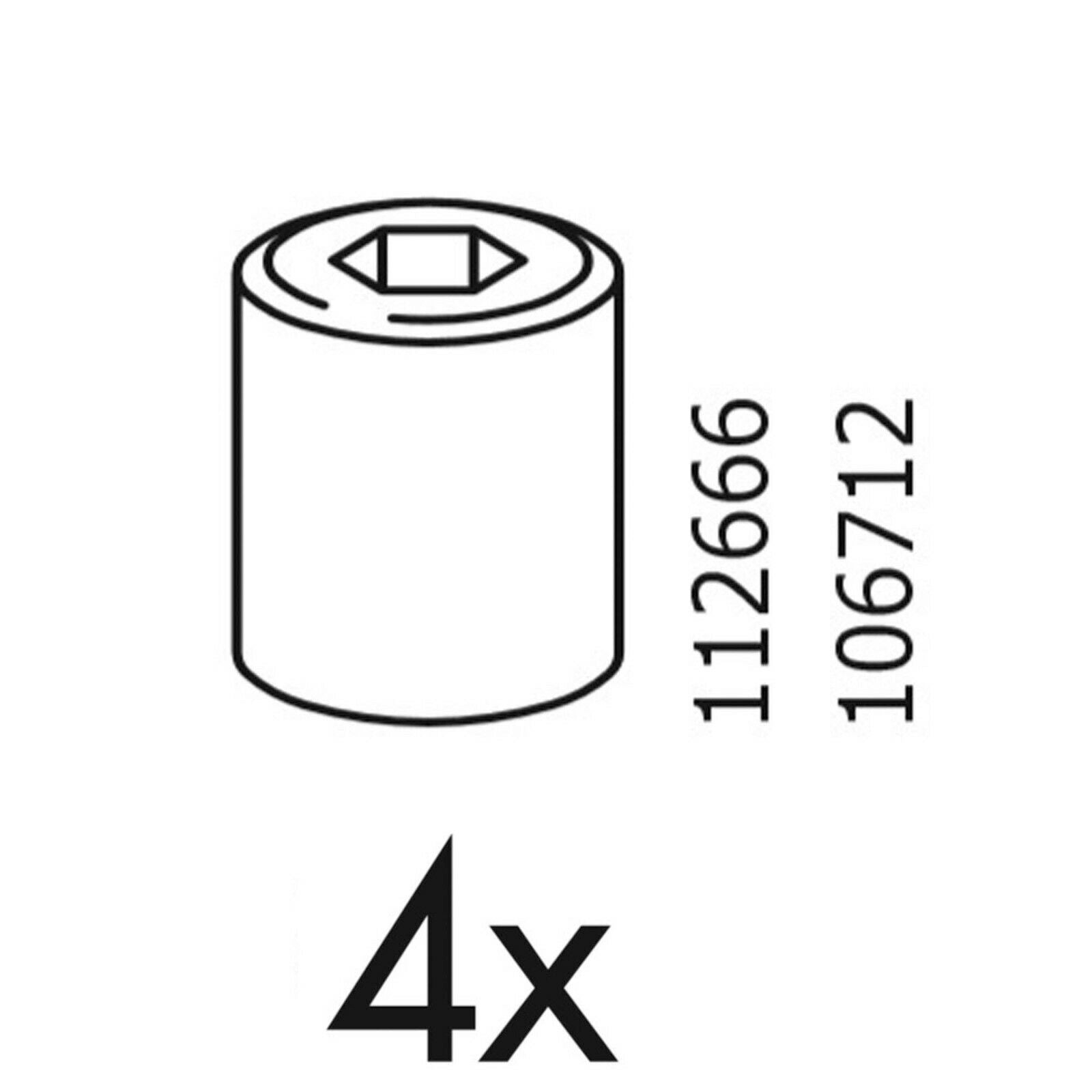 IKEA Nut Metric Sleeves Part # 106712 (4 Pack) Furniture Hardware Fittings Parts