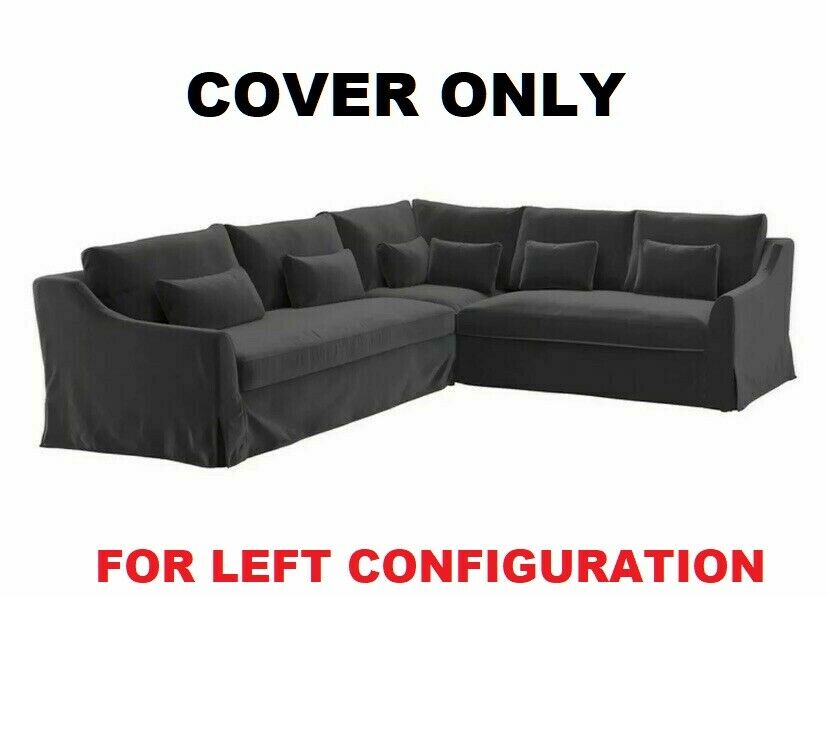 IKEA FARLOV Slipcover for 5-Seat Sectional Sofa LEFT Djuparp Dark Gray Cover 603.066.77