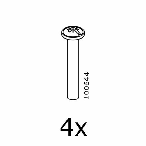 IKEA Nuts Part # 100644 (4 Pack) Furniture Hardware Fittings Parts