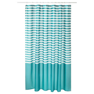 IKEA VADSJON Fabric Shower Curtain Waterproof Mildew Resistant Green Bathroom