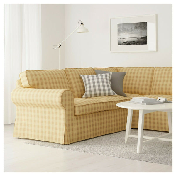 IKEA EKTORP 4 Seat Sectional Corner Sofa Cover Slipcover Skaftarp Yellow