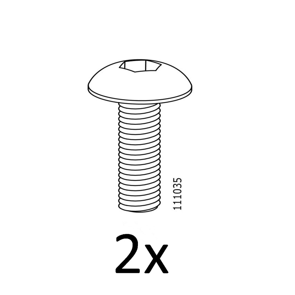 IKEA Screws Part 111035 (2 Packs) Furniture Hardware Parts Fittings