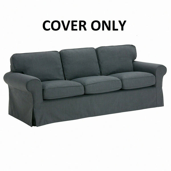 IKEA EKTORP Cover for 3.5 Seat Sofa Slipcover Nordvalla Dark Gray 604.063.42