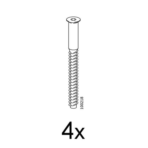 IKEA Screws (4 Pack) Part # 100218 Replacement Hardware Fittings