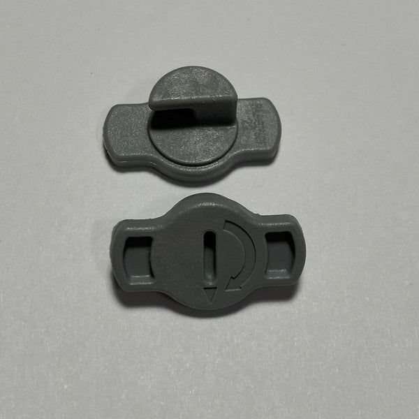 IKEA Part # 124526 (2 Pack) Plastic Twist Turn Locking Mechanism Gray Hardware