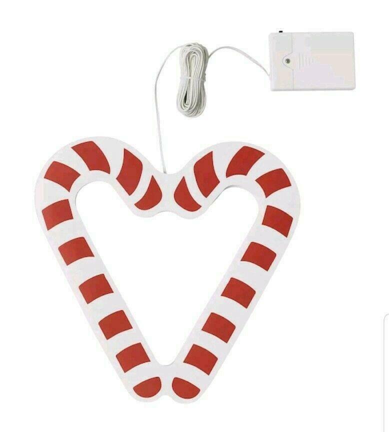 IKEA STRALA LED Pendant Lamp Candy Cane Lamp Battery Operated Red White 104.430.78