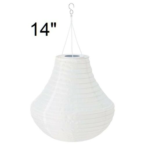 IKEA SOLVINDEN Pendant Lamp 14" LED Solar Powered Lantern Outdoor White