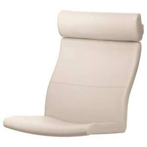 IKEA POANG Chair Cushion Leather Armchair Cushion Cover Robust Glose Off White