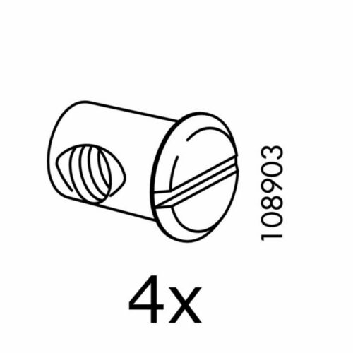IKEA Cross Dowel Nut Sleeves (4 pack) Part # 108903 Furniture Hardware